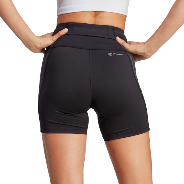 adidas Dailyrun 3 Stripes 5in Shorts - Black