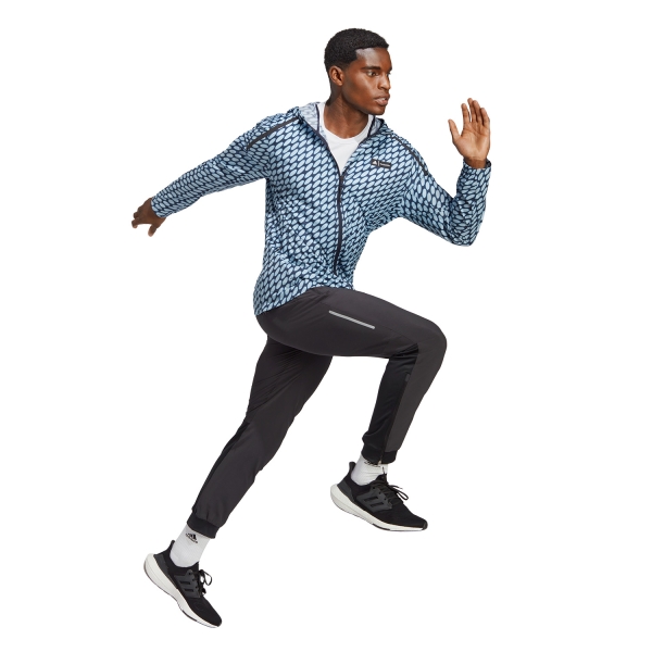 adidas x Marimekko Marathon Jacket - Ice Blue/Legend Ink/Core Blue