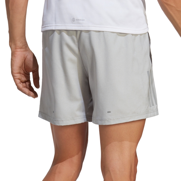 adidas Own The Run Heather 4in Shorts - Medium Grey