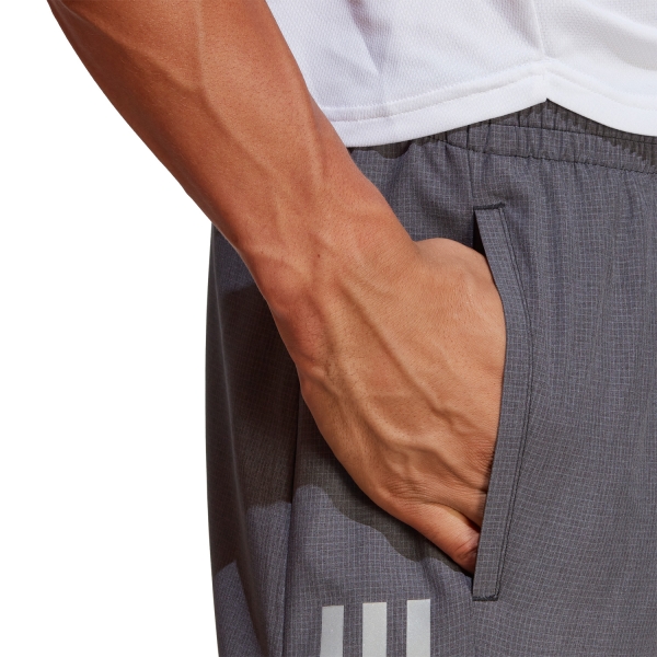 adidas Own The Run Heather 4in Shorts - Black Metallic