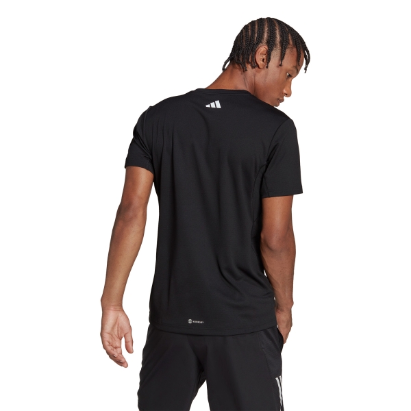 adidas Run Icons 3 Bar T-Shirt - Black
