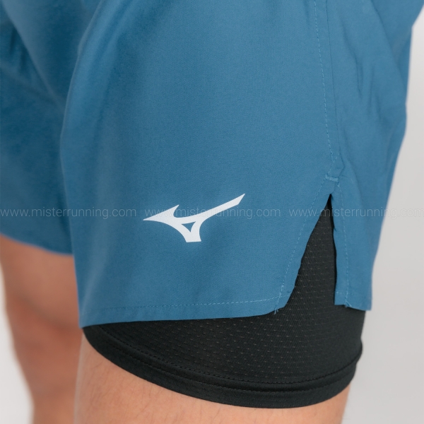 Mizuno Core 2 in 1 7.5in Shorts - Blue Ashes