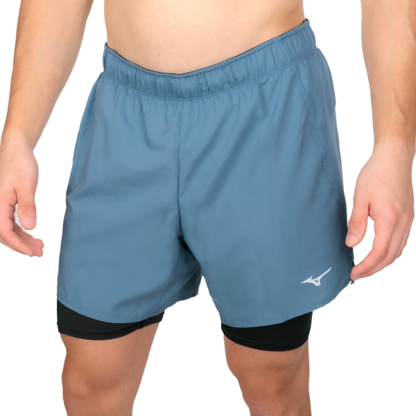 Men's Running Shorts Mizuno Core 2 in 1 5.5in Shorts  China Blue J2GBA05721