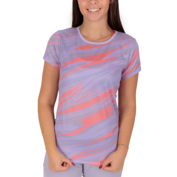 Women's Running T-Shirts Mizuno Dryaeroflow Graphic Logo TShirt  Pastel Lilac J2GAA21069