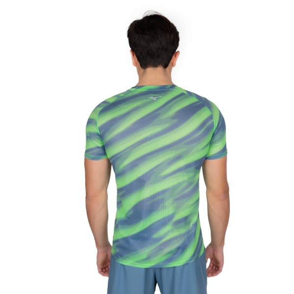 Mizuno Dryaeroflow Graphic Print T-Shirt - Light Green