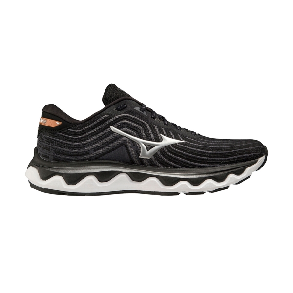 Men's Structured Running Shoes Mizuno Wave Horizon 6  Black/Silver/Orange Copper J1GC222604