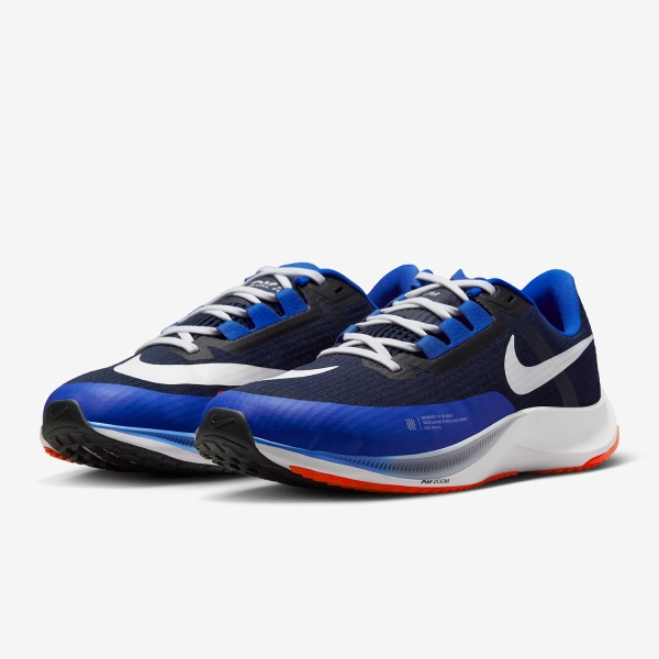Nike Air Zoom Rival Fly 3 - Obsidian/Metallic Platinum/Racer Blue/White