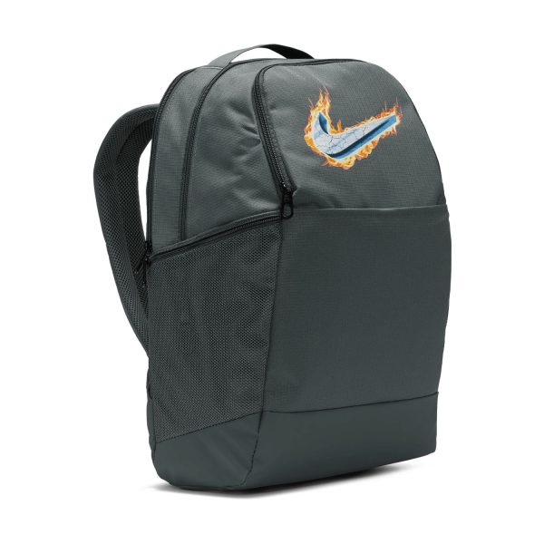 Nike Brasilia Vintage Mochila Media - Iron Grey/University Red