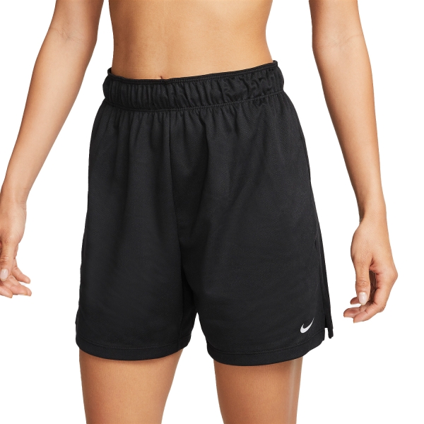 Women's Fitness & Training Short Nike DriFIT Attack Logo 5in Shorts  Black/White/Reflective Silver DX6024010