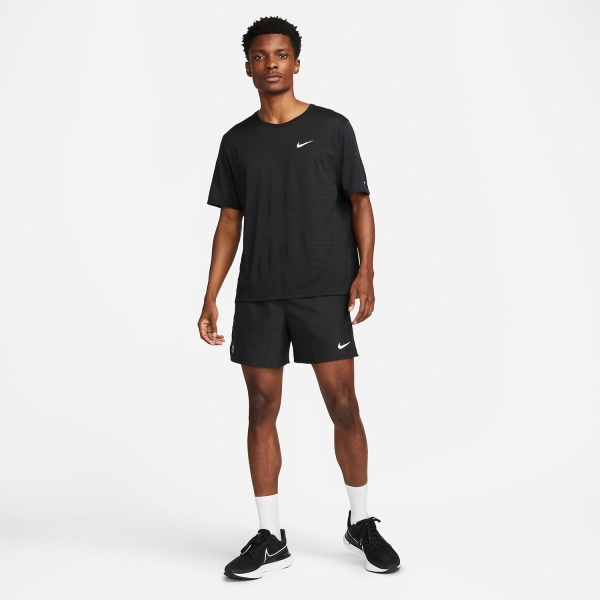 Nike Dri-FIT Challenger 5in Shorts - Black/Honeydew/Reflective Silver