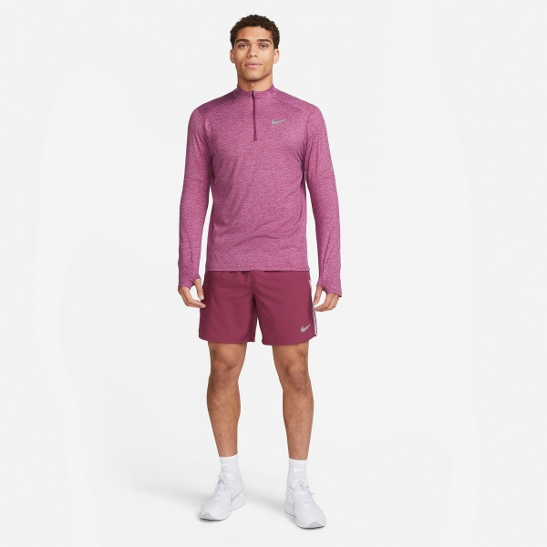 Nike Dri-FIT Element Logo Shirt - Rosewood/Rush Fuchsia/Reflective Silver