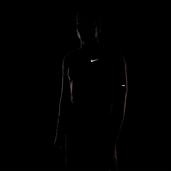 Nike Dri-FIT Element Logo Shirt - Rosewood/Rush Fuchsia/Reflective Silver