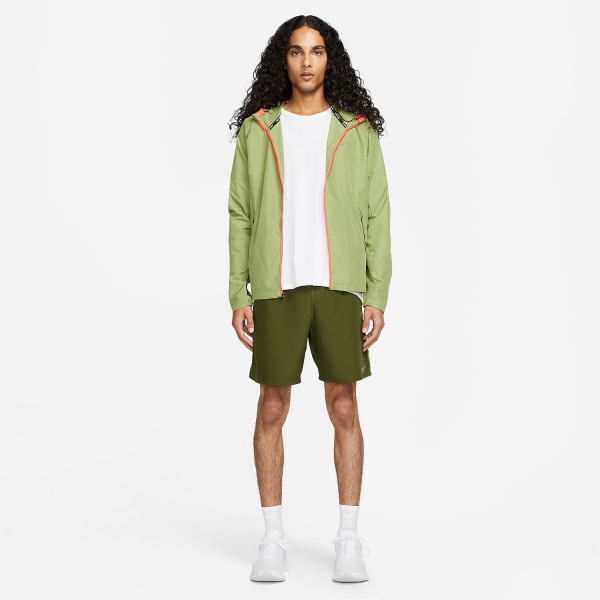 Nike Dri-FIT Miler Swoosh Chaqueta - Alligator/Bright Crimson/Reflective Silver