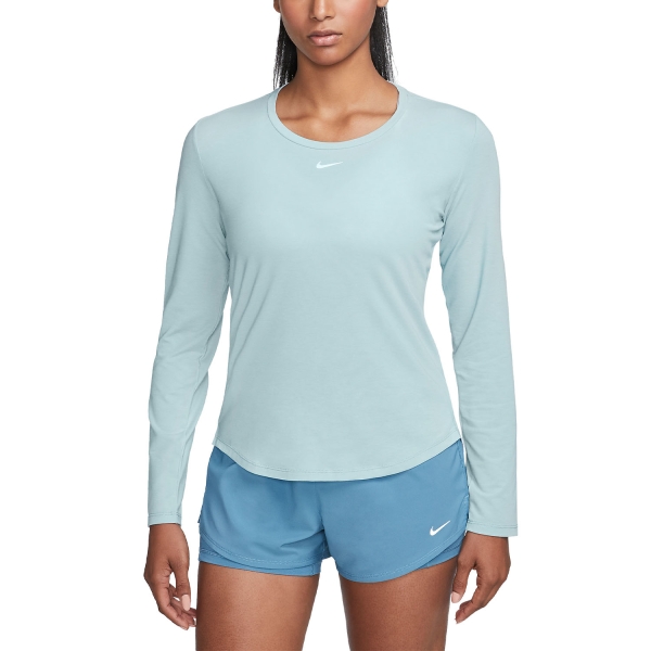 Women's Fitness & Training Shirt and Hoodie Nike DriFIT One Luxe Shirt  Ocean Bliss/Reflective Silver DD0620442