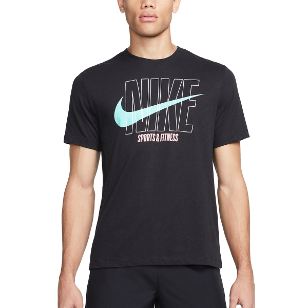 Men's Training T-Shirt Nike Nike Fitness TShirt  Black  Black 