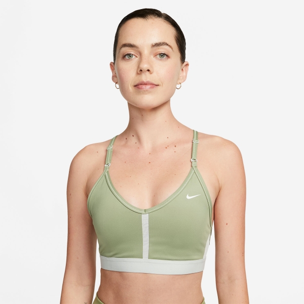 Nike Indy Reggiseno Sportivo - Oil Green/Light Silver/White