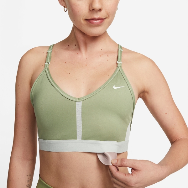Nike Indy Reggiseno Sportivo - Oil Green/Light Silver/White
