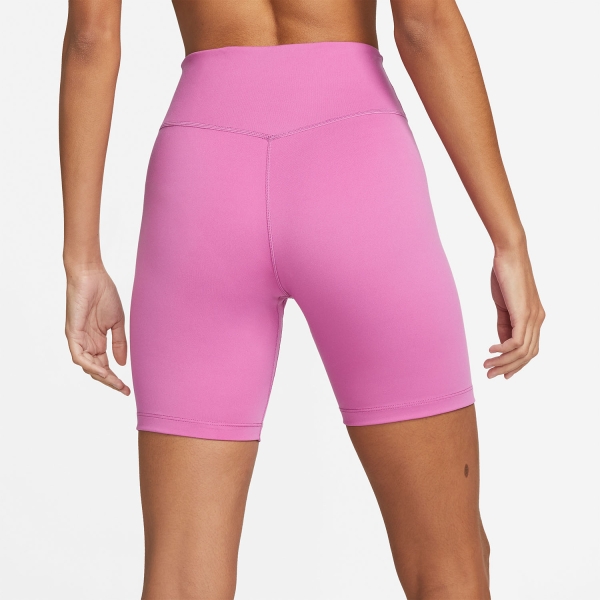 Nike One Mid Rise 7in Shorts - Cosmic Fuchsia/White