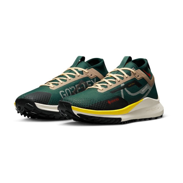 Nike React Pegasus Trail 4 GTX - Noble Green/Picante Red/Pro Green/Sail