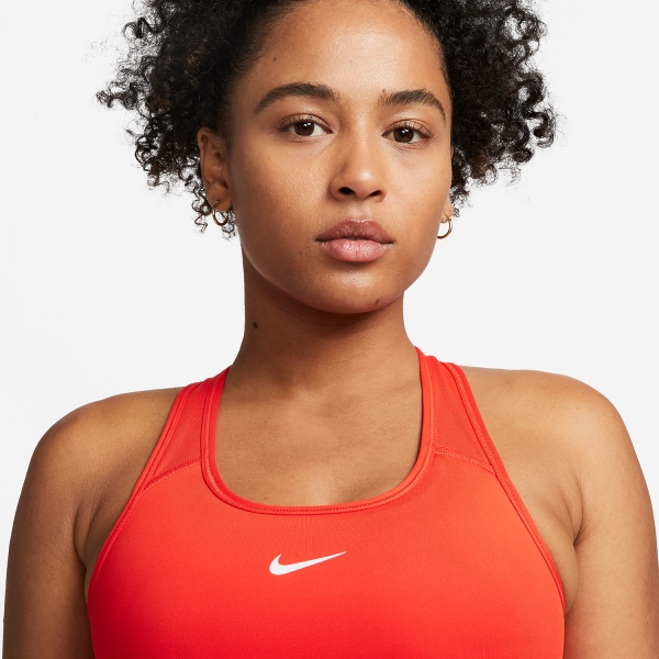 Nike Swoosh Sports Bra - Picante Red/White