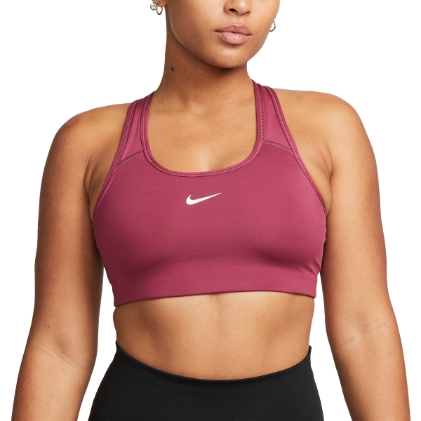 Women's Sports Bra Nike Swoosh Sports Bra  Rosewood/White BV3636654