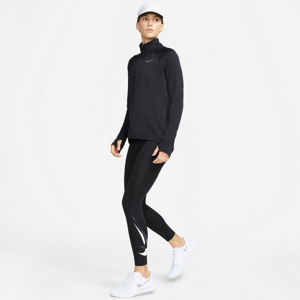 Nike Therma-FIT Element Maglia - Black/Reflective Silver