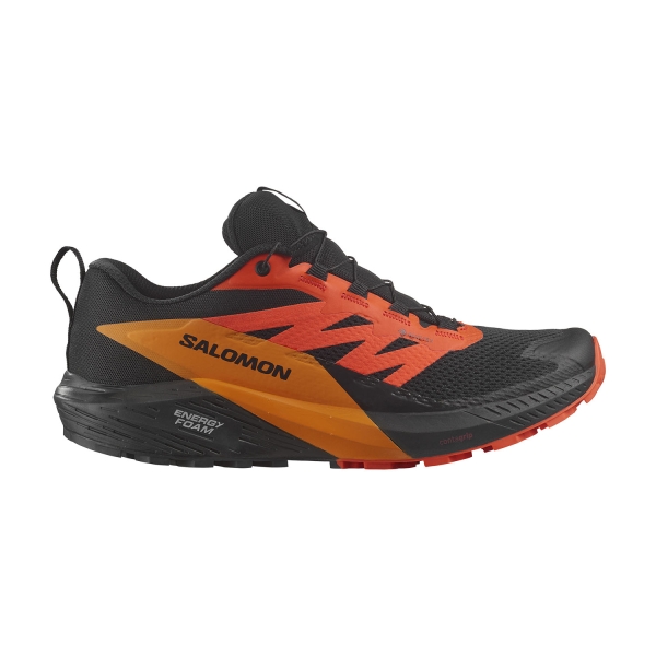 Men's Trail Running Shoes Salomon Sense Ride 5 GTX  Black/Scarlet Ibis/Tumeric L47147300