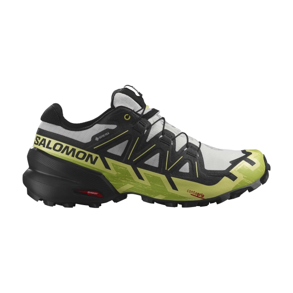Men's Trail Running Shoes Salomon Speedcross 6 GTX  Lunar Rock/Black/Sunny Lime L47171000