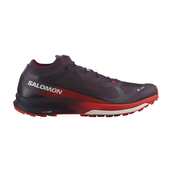 Men's Trail Running Shoes Salomon S/Lab Ultra 3  Plum Perfect/Fiery Red/White L47188800