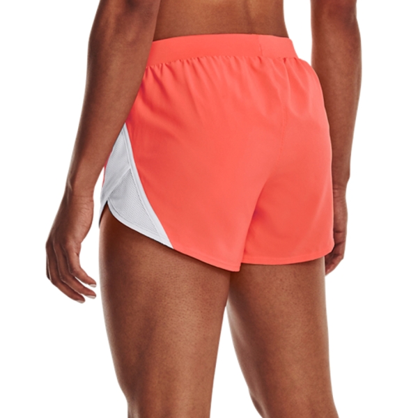 Under Armour Fly By 2.0 3in Shorts - After Burn/White/Reflective