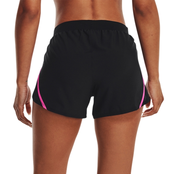 Under Armour Fly By 2.0 3in Shorts - Black/Rebel Pink/Reflective