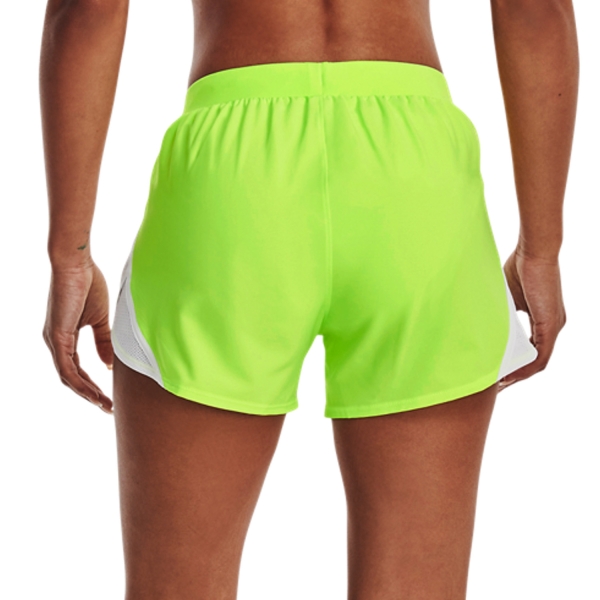 Under Armour Fly By 2.0 3in Shorts - Lime Surge/White/Reflective