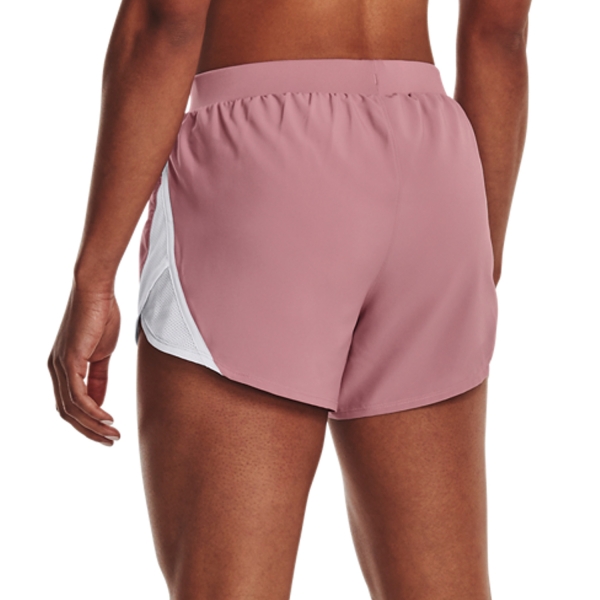 Under Armour Fly By 2.0 3in Shorts - Pink Elixir/White/Reflective