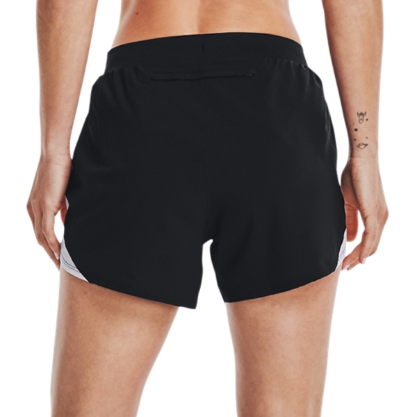 Under Armour Fly By Elite 5in Shorts - Black/White/Reflective