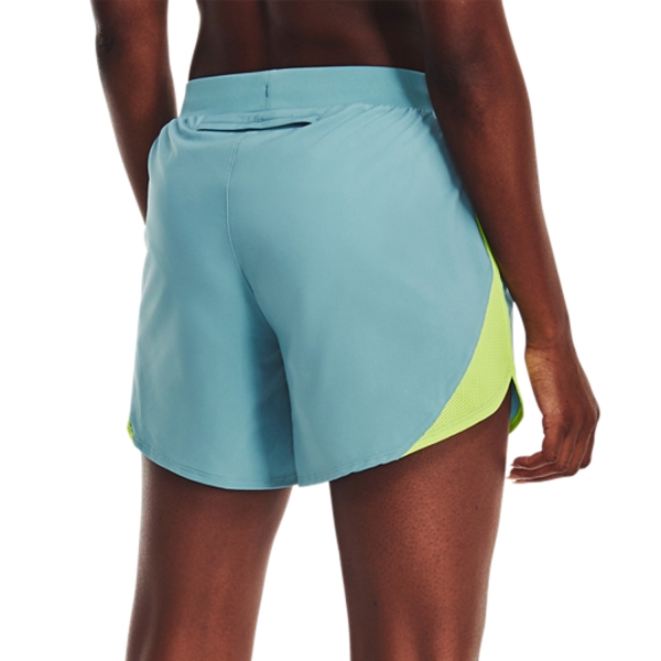 Under Armour Fly By Elite 5in Shorts - Still Water/Lime Surge