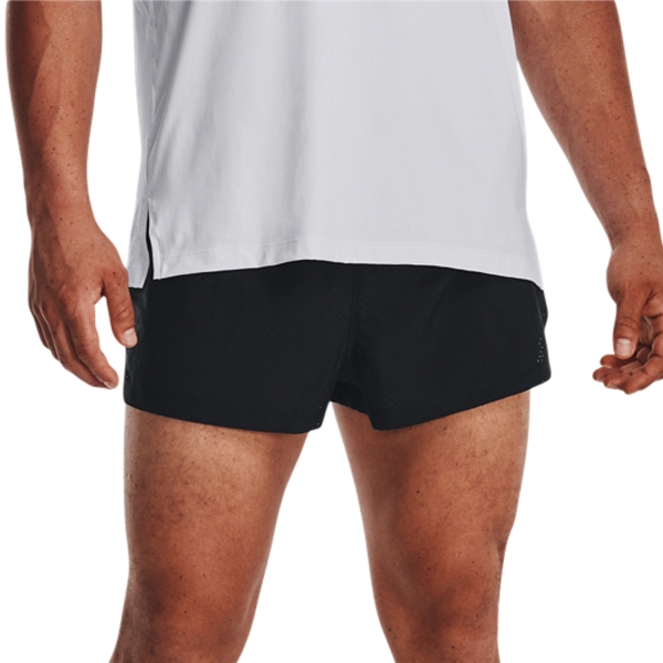 Men's Running Shorts Under Armour Launch Split Performance 2in Shorts  Black/Reflective 13778130001