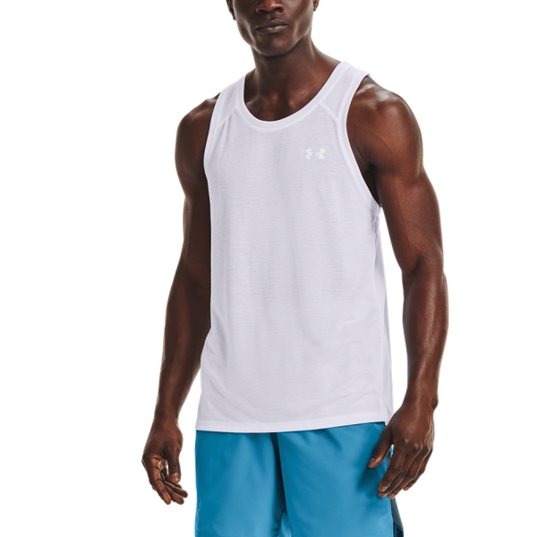 Canotta Running Uomo Under Armour Streaker Canotta  White/Reflective 13614680100