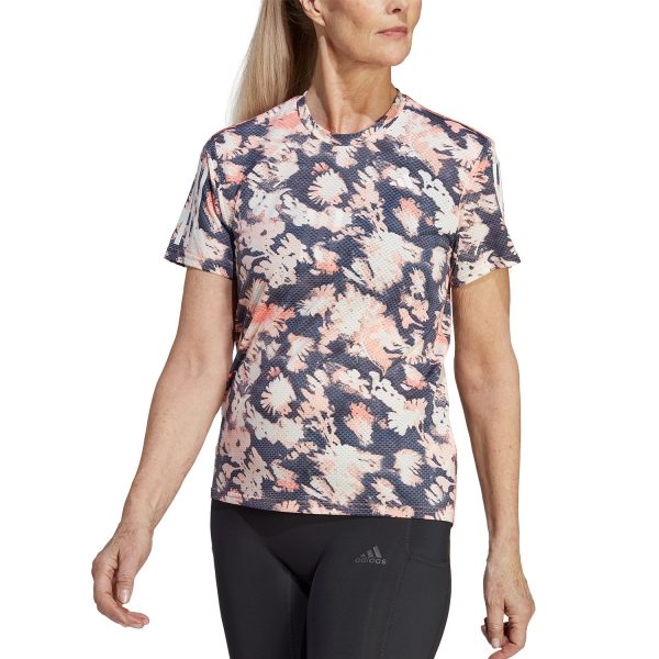 Women's Running T-Shirts adidas Own The Run Cooler TShirt  Coral Fusion/Legend Ink HR9968