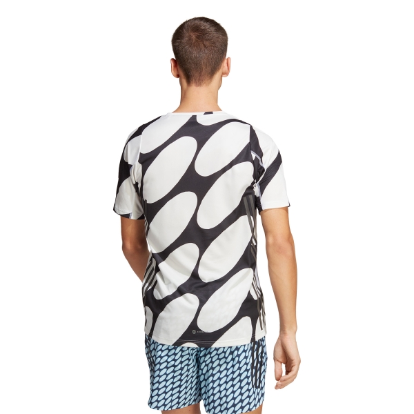 adidas x Marimekko Rise 3 Stripes T-Shirt - Cloud White/Black