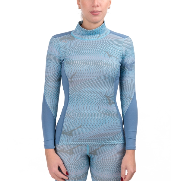 Women's Shirts Sport Underwear Mizuno Mizuno Virtual Body G3 Pro Shirt  Milky Blue  Milky Blue 