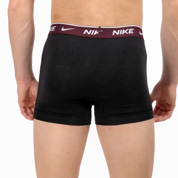 Nike Everyday Stretch x 3 Boxers - Black/Rust/Charcoal Heather/Burgundy