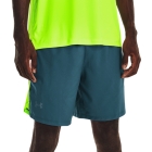 Under Armour Launch Graphic 7in Shorts - Static Blue/Lime Surge