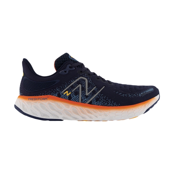Men's Neutral Running Shoes New Balance Fresh Foam X 1080v12  Eclipse/Vibrant Orange/Spring Tide M1080E12