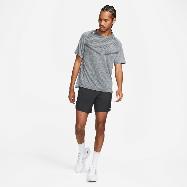 Nike Dri-FIT ADV Techknit Ultra Camiseta - Black/Smoke Grey/Reflective Silver