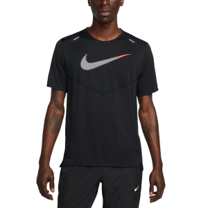 Men's Running T-Shirt Nike DriFIT Rise 365 TShirt  Black/White DQ5398010
