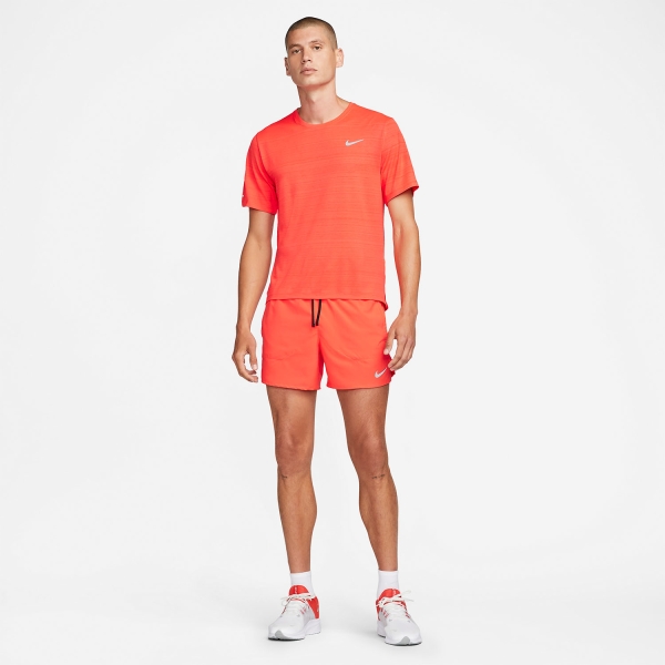 Nike Dri-FIT Stride 5in Pantaloncini - Bright Crimson/Black/Reflective Silver