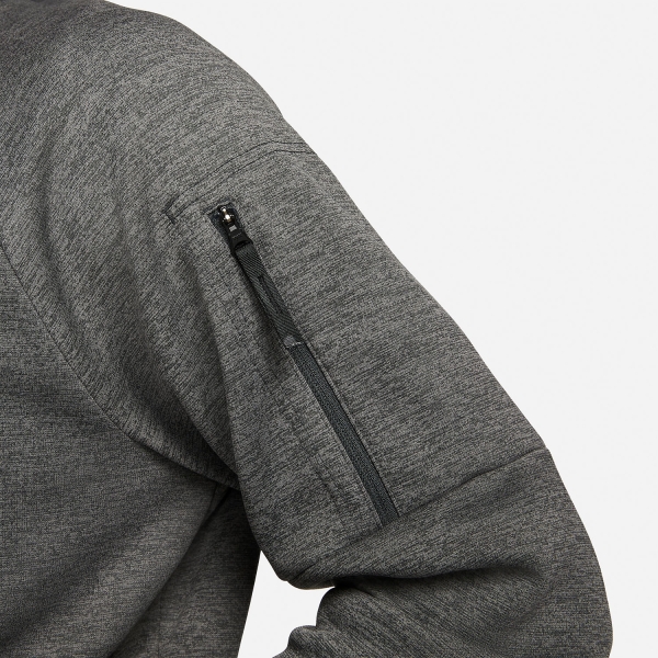 Nike Therma-FIT Swoosh Sudadera - Charcoal Heather/Dark Smoke Grey/Black