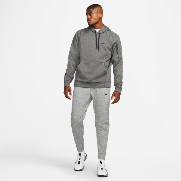 Nike Therma-FIT Swoosh Sudadera - Charcoal Heather/Dark Smoke Grey/Black