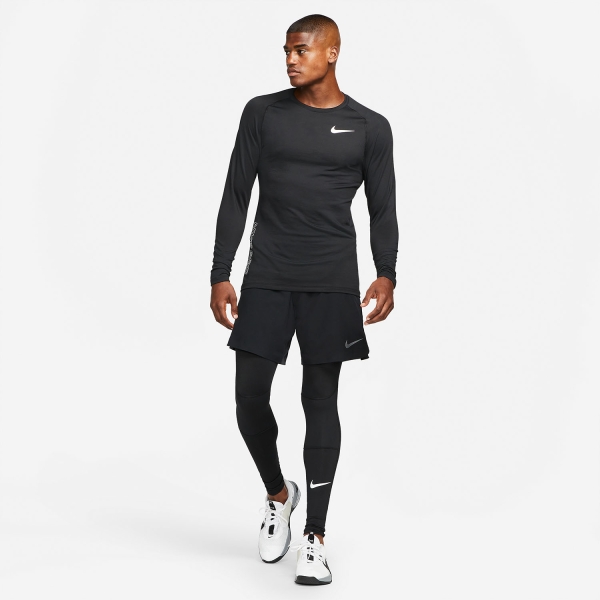 Nike Pro Warm Long Tights - Black/White