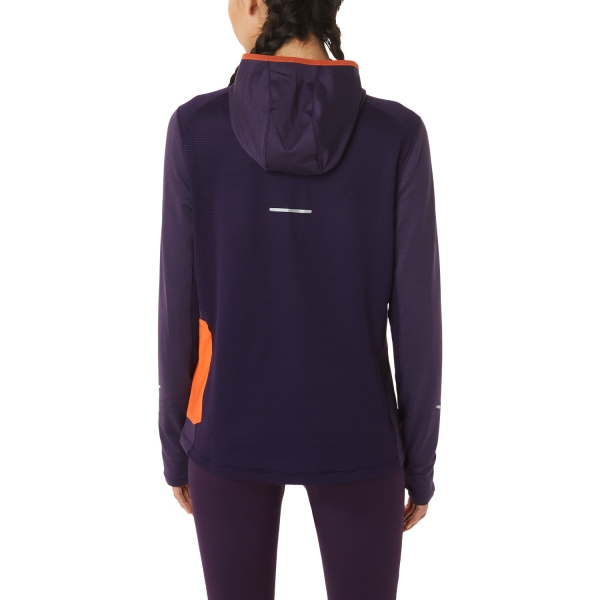 Asics Winter Run Hoodie - Night Shade Heather/Nova Orange